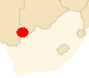 Situation géographique du Kalahari Gemsbok National Park