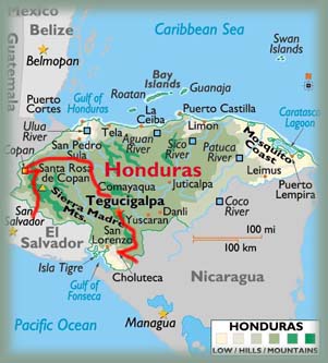 Honduras - Itinéraire