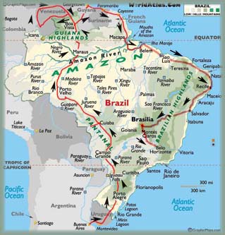 Carte Brésil