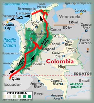 Colombie - Itinéraire